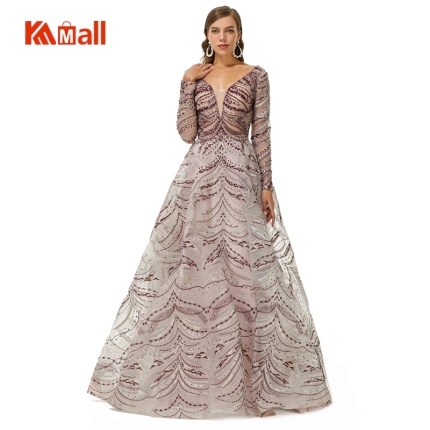 printed evening dress